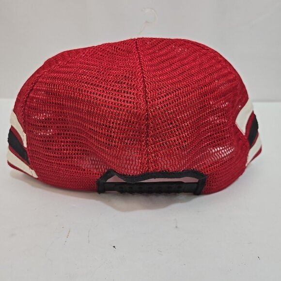 Vintage Arkansas Razorbacks Trucker Hat Cap Snap Back Mesh Hogs Logo Red Galaxy - Picture 3 of 7